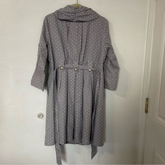 Azelhazelhazelhazelhaze polka dot y2k 2000s blazer trench coat jacket - Picture 3 of 4